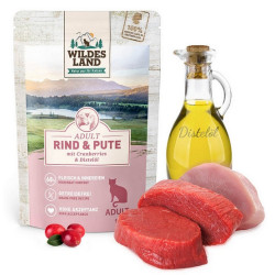 Wildes Land Cat Classic Adult Rind & Pute saszetka 100g