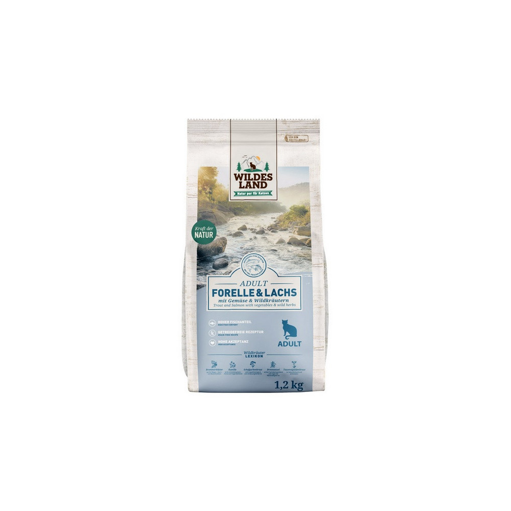 Wildes Land Cat Classic Adult Forelle & Lachs 1,2kg