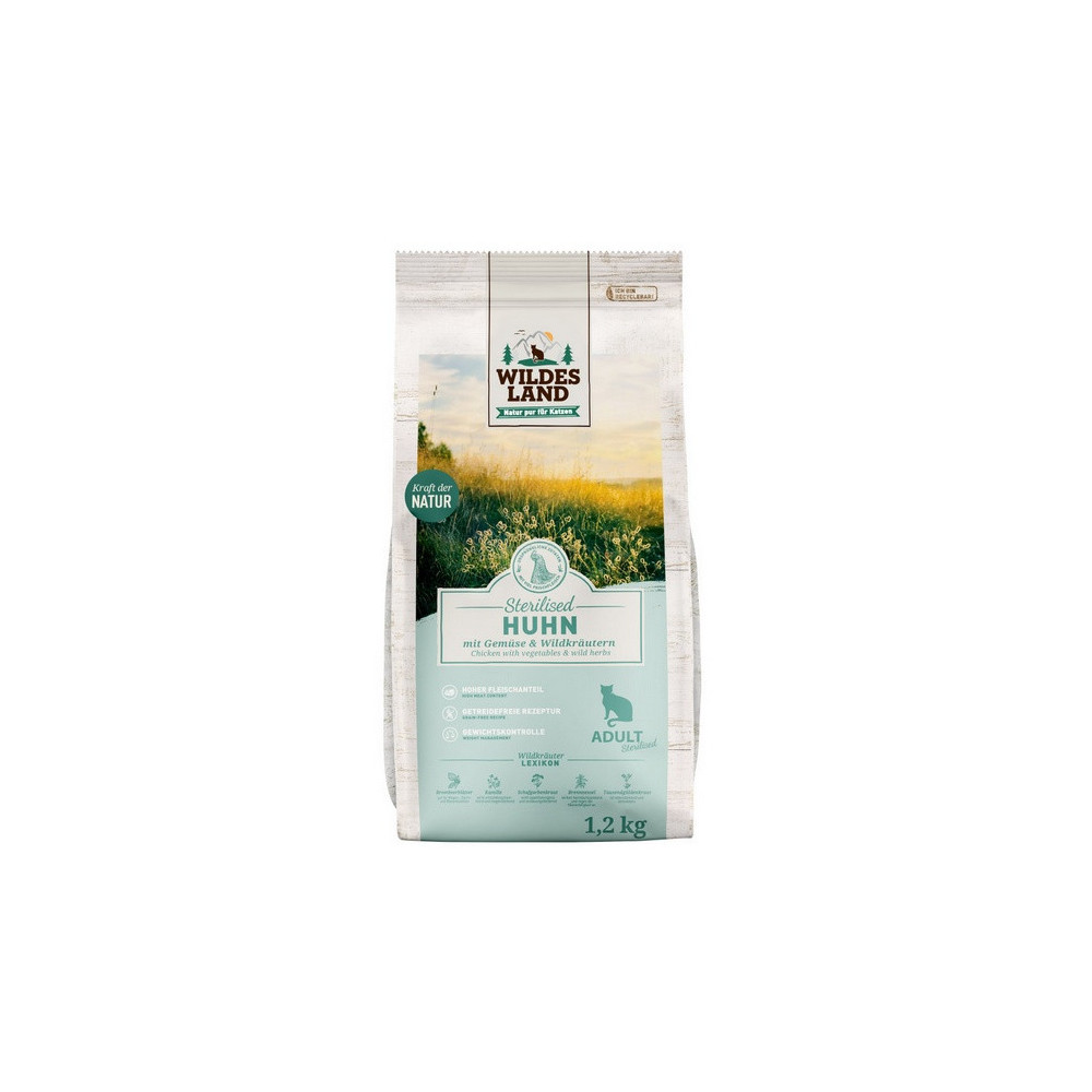 Wildes Land Cat Classic Adult Sterilised Huhn 1,2kg