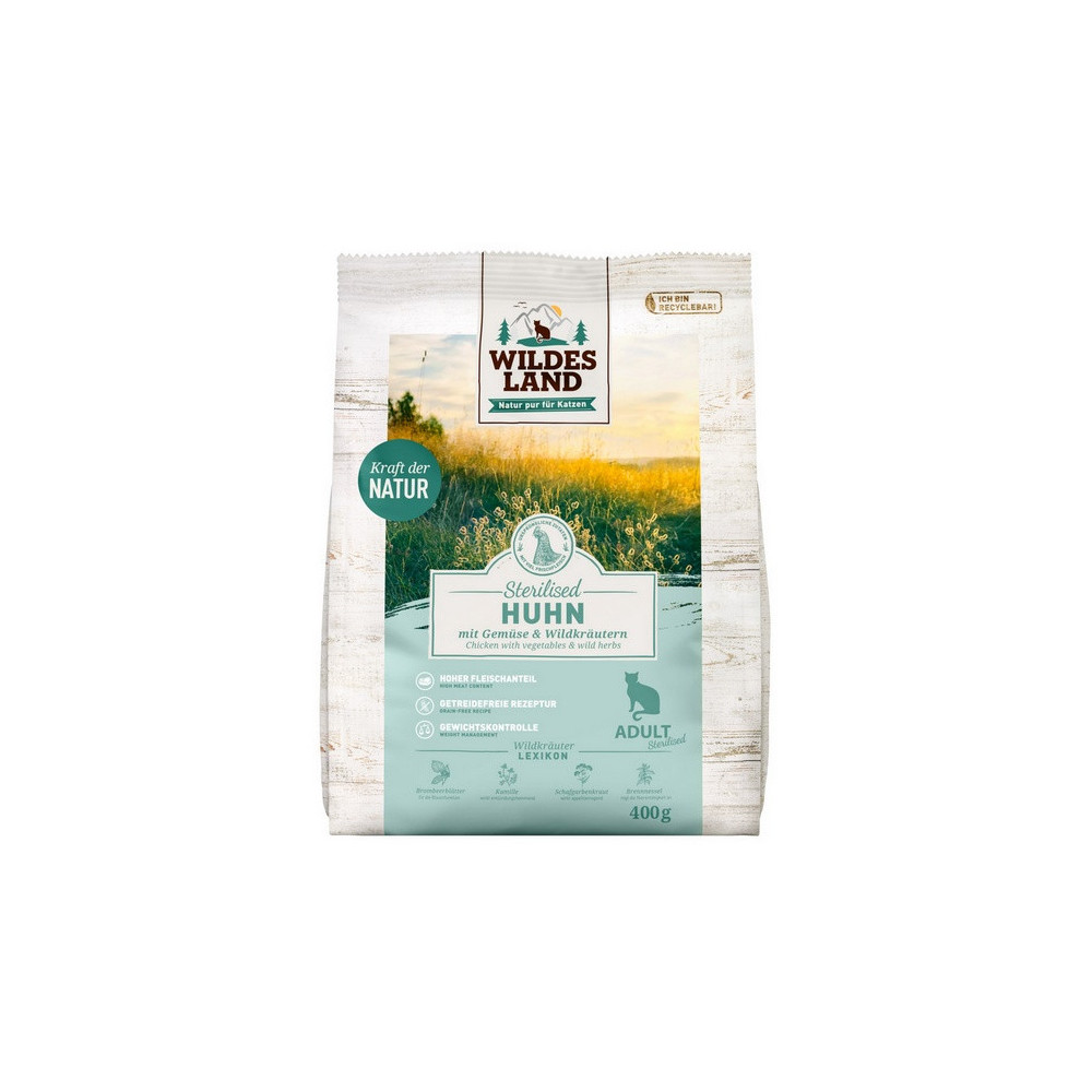 Wildes Land Cat Classic Adult Sterilised Huhn 400g