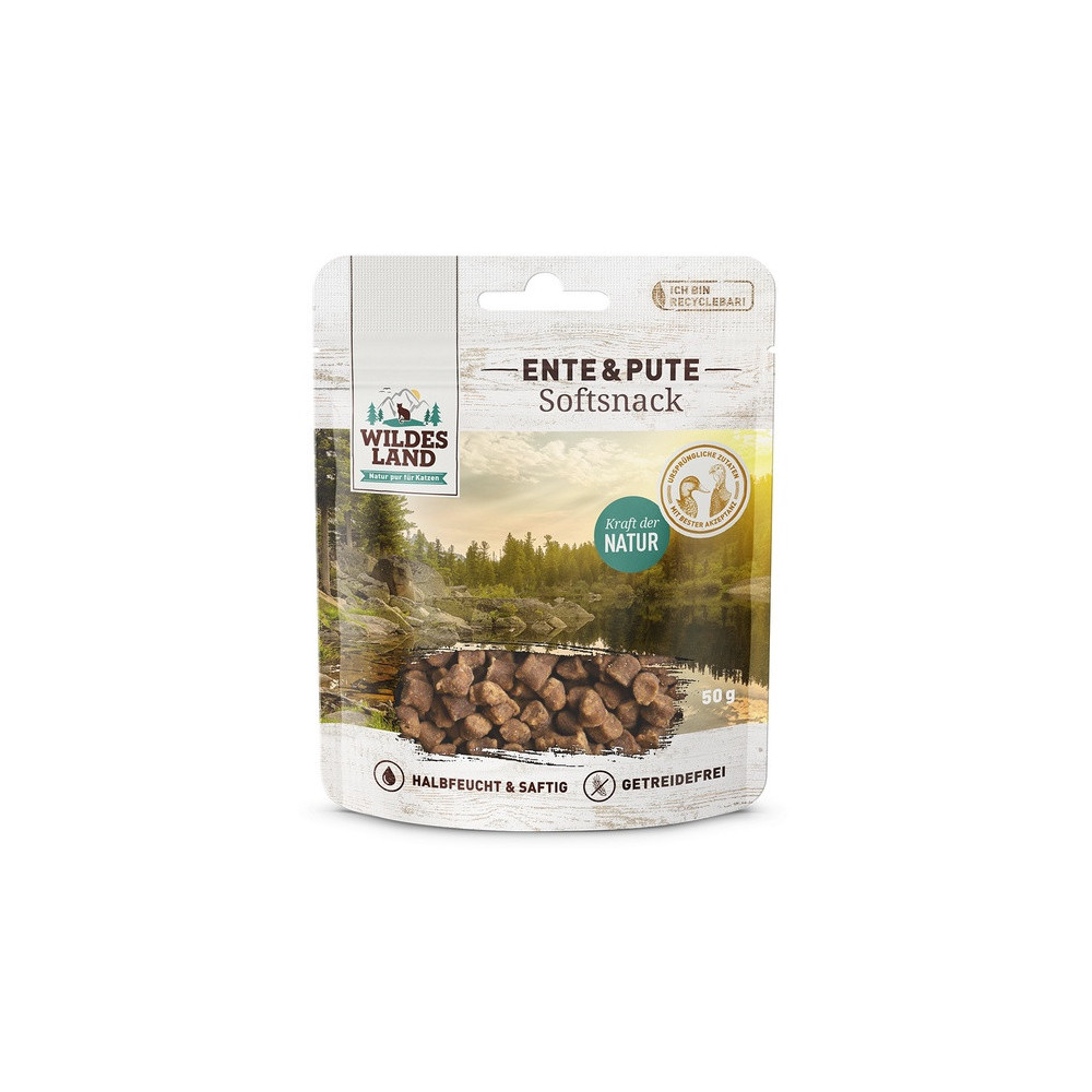 Wildes Land Cat Softsnack Ente & Pute 50g