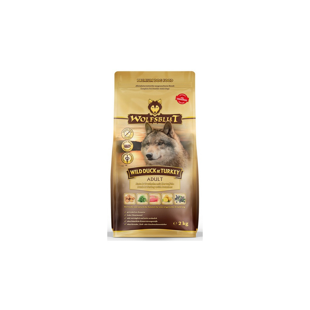 Wolfsblut Dog Wild Duck & Turkey - kaczka, indyk i bataty 2kg