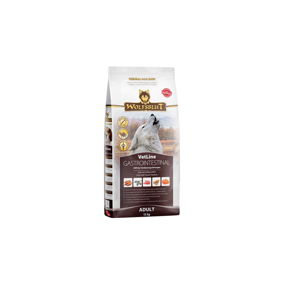 Wolfsblut Dog VetLine Gastrointestinal - kaczka i bataty 12kg