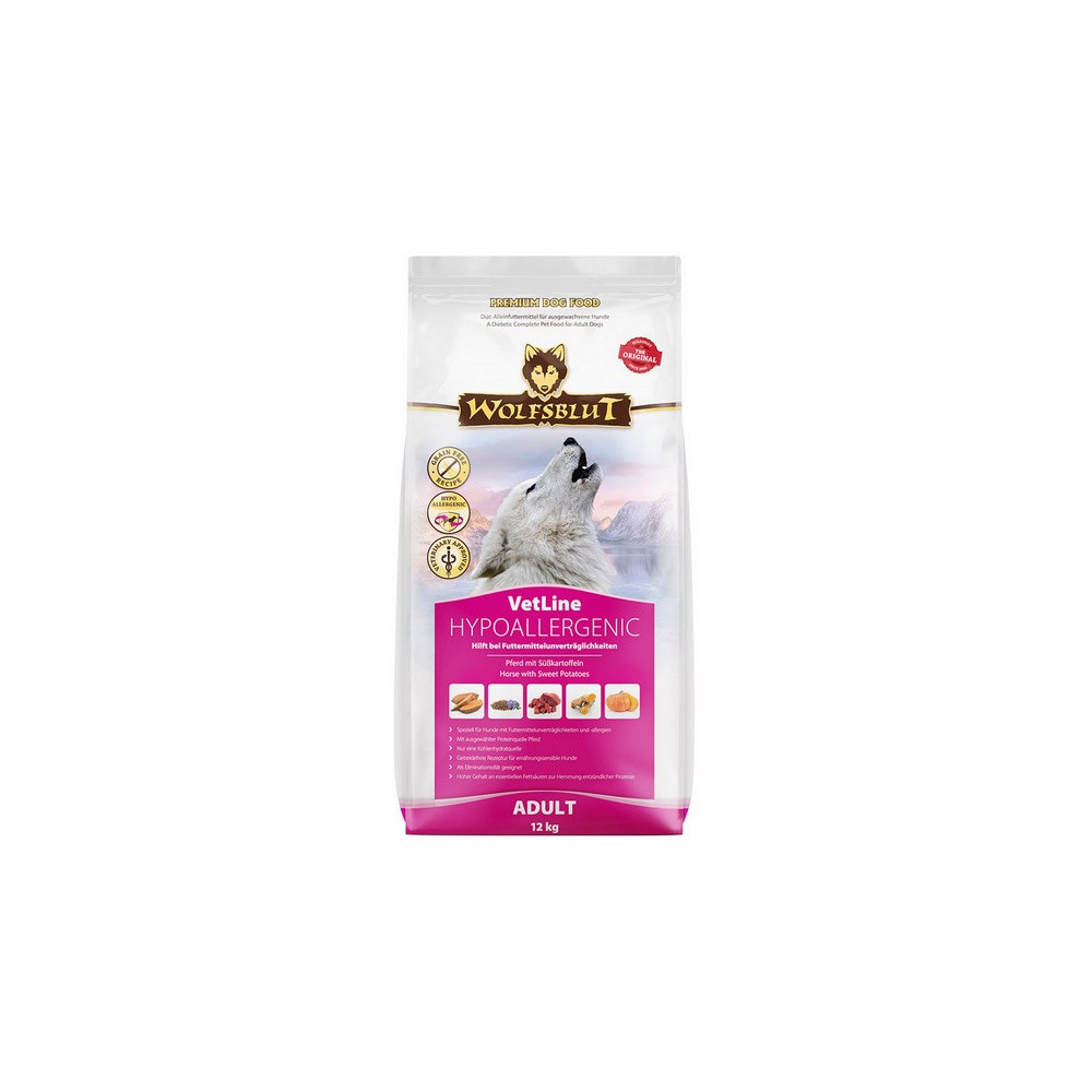 Wolfsblut Dog VetLine Hypoallergenic - konina i bataty 12kg
