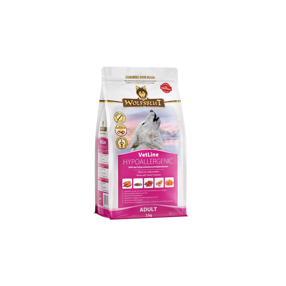 Wolfsblut Dog VetLine Hypoallergenic - konina i bataty 2kg