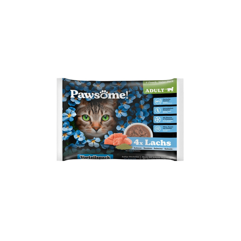 Pawsome Adult Lachs - łosoś saszetki 4x85g