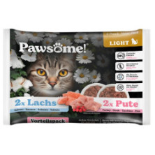 Pawsome Adult Light Lachs/Pute - łosoś/indyk saszetki 4x85g