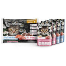 Pawsome Adult Light Lachs/Pute - łosoś/indyk saszetki 4x85g