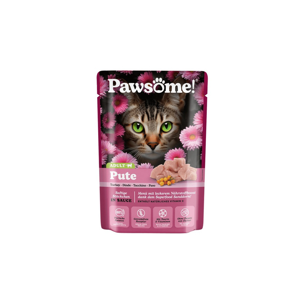 Pawsome Adult Pute - indyk saszetka 85g