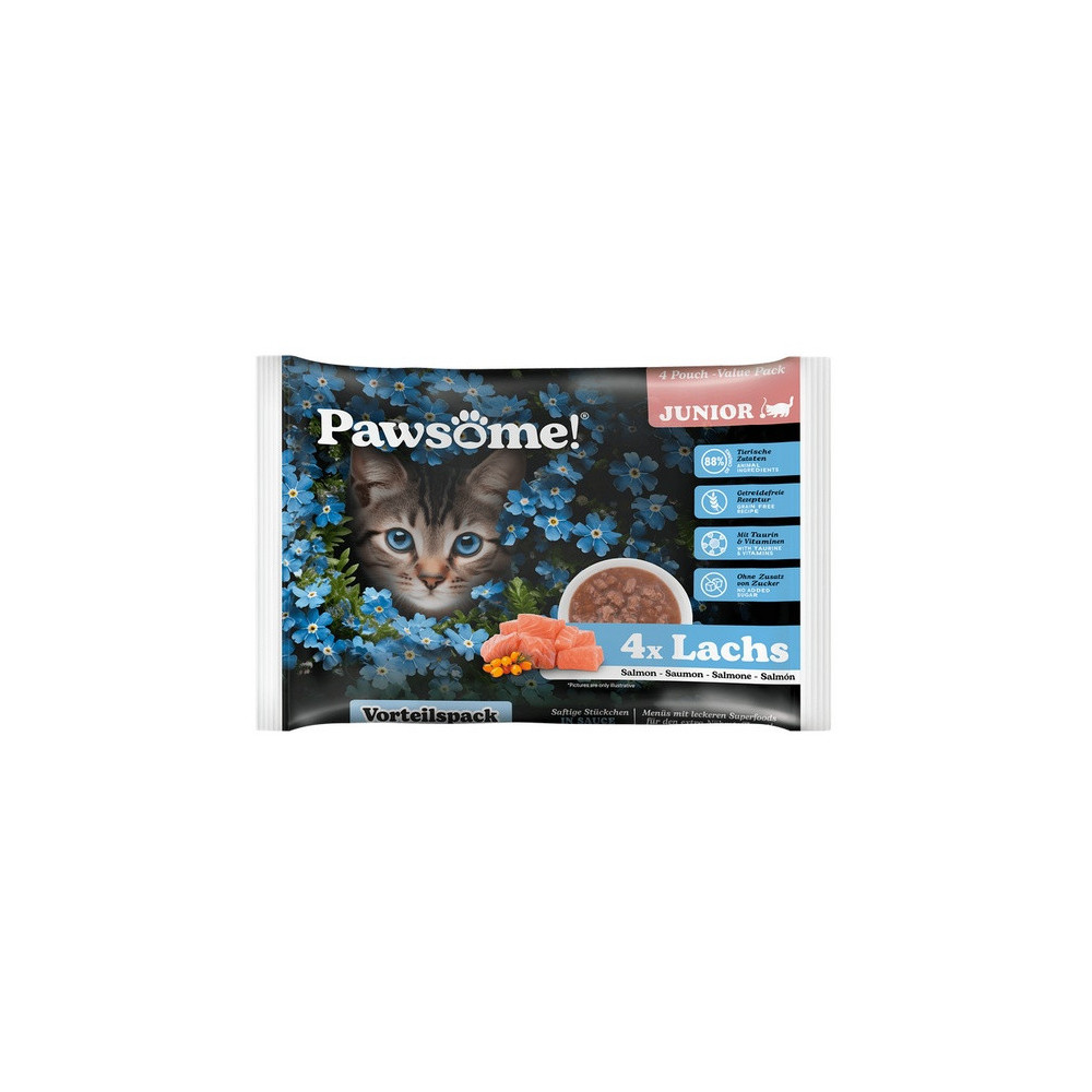 Pawsome Junior Lachs - łosoś saszetki 4x85g