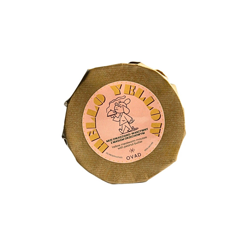 Ovad Hello Yellow Mus owadziano-warzywny z masłem orzechowym puszka 140g