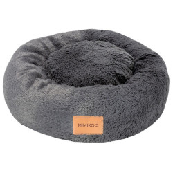 MIMIKO Pets Legowisko Shaggy okrągłe M 45cm grafitowe