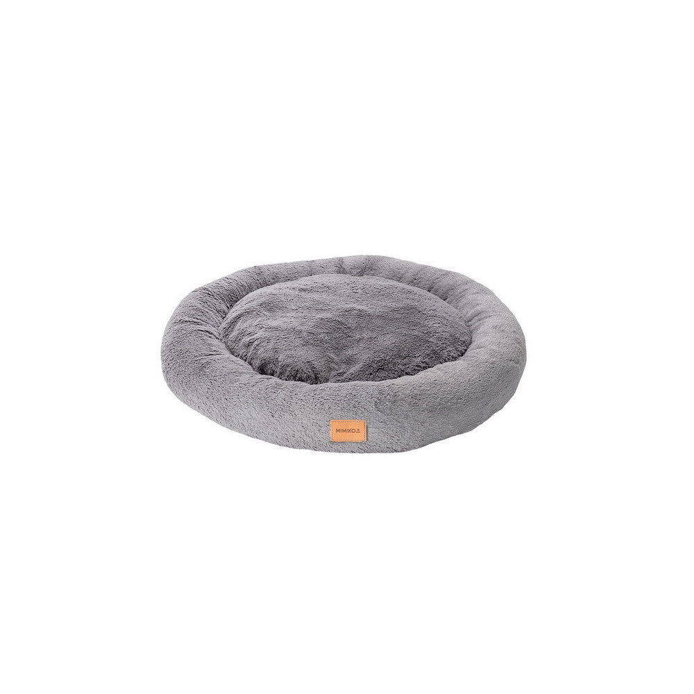 MIMIKO Pets Legowisko Shaggy okrągłe XXL 100cm szare