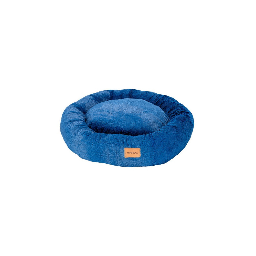 MIMIKO Pets Legowisko Shaggy okrągłe XL 75cm chabrowe