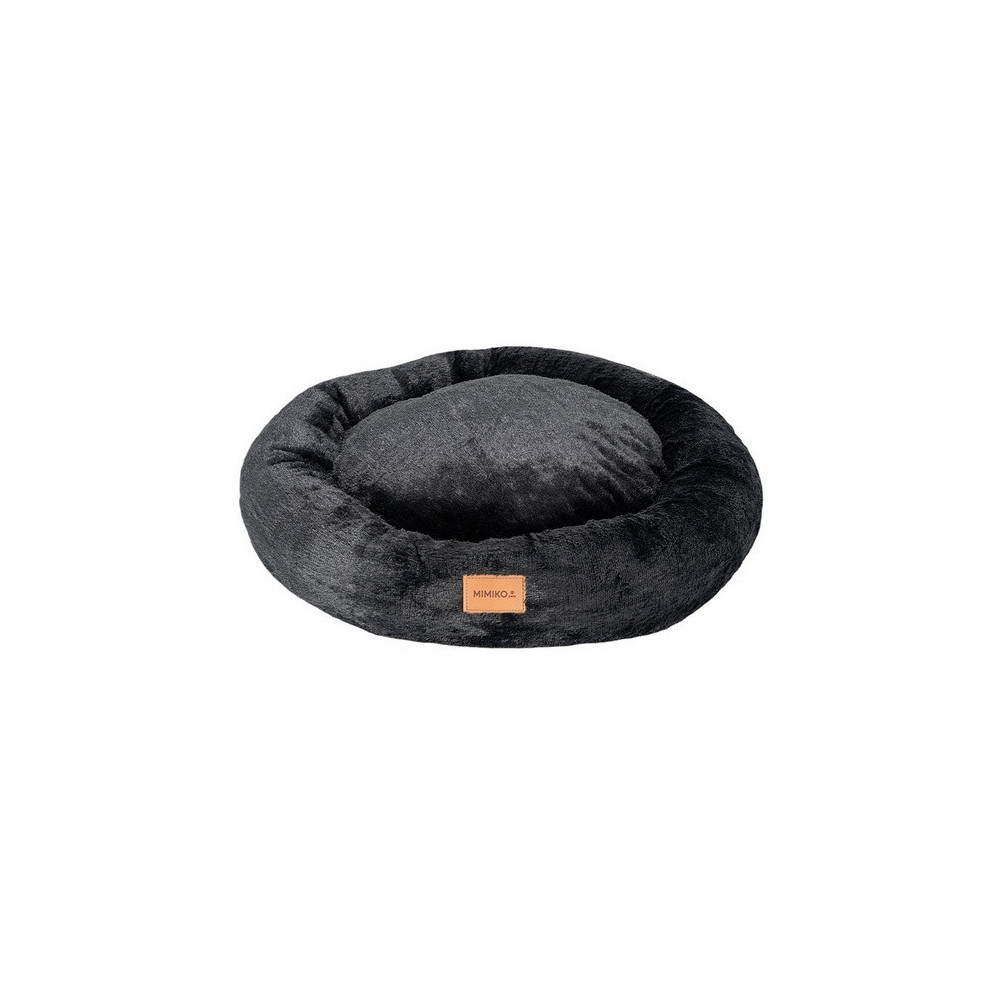 MIMIKO Pets Legowisko Shaggy okrągłe XL 75cm czarne