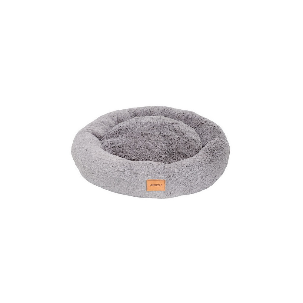 MIMIKO Pets Legowisko Shaggy okrągłe XL 75cm szare