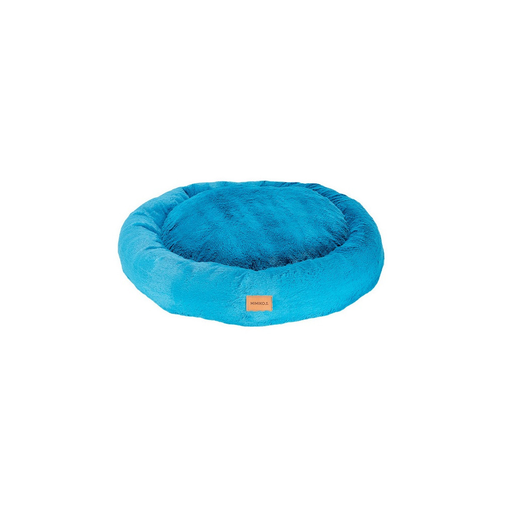 MIMIKO Pets Legowisko Shaggy okrągłe XL 75cm turkusowe