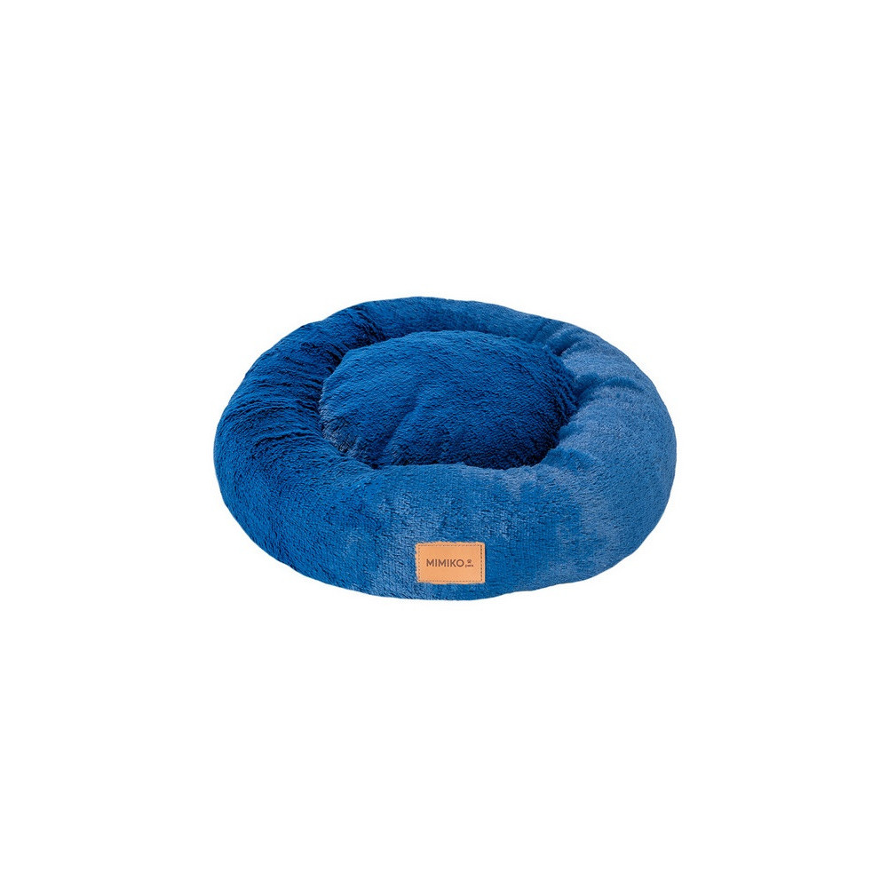 MIMIKO Pets Legowisko Shaggy okrągłe L 60cm chabrowe
