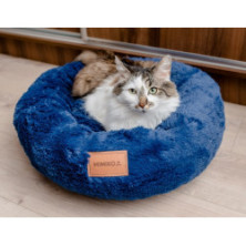 MIMIKO Pets Legowisko Shaggy okrągłe L 60cm chabrowe