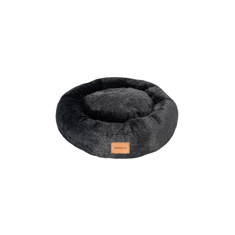 MIMIKO Pets Legowisko Shaggy okrągłe L 60cm czarne