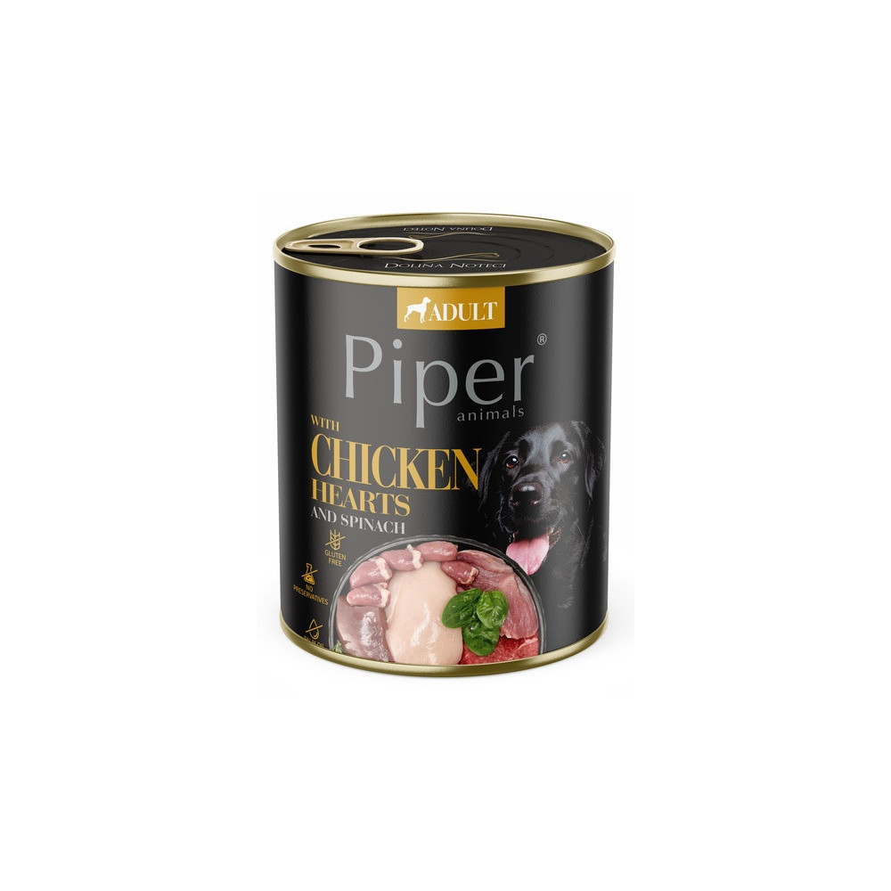 Piper Pies Serca kurczaka i szpinak puszka 800g