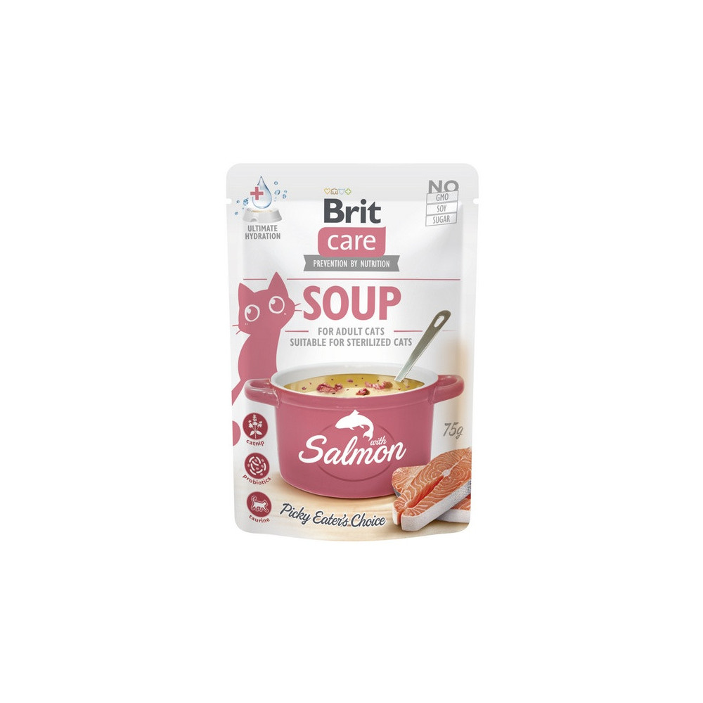 Brit Care Cat Soup Salmon saszetka 75g