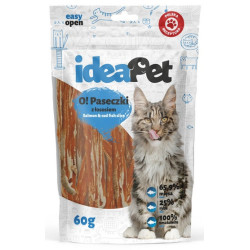 IdeaPet O! Kot Paski z łososiem 60g
