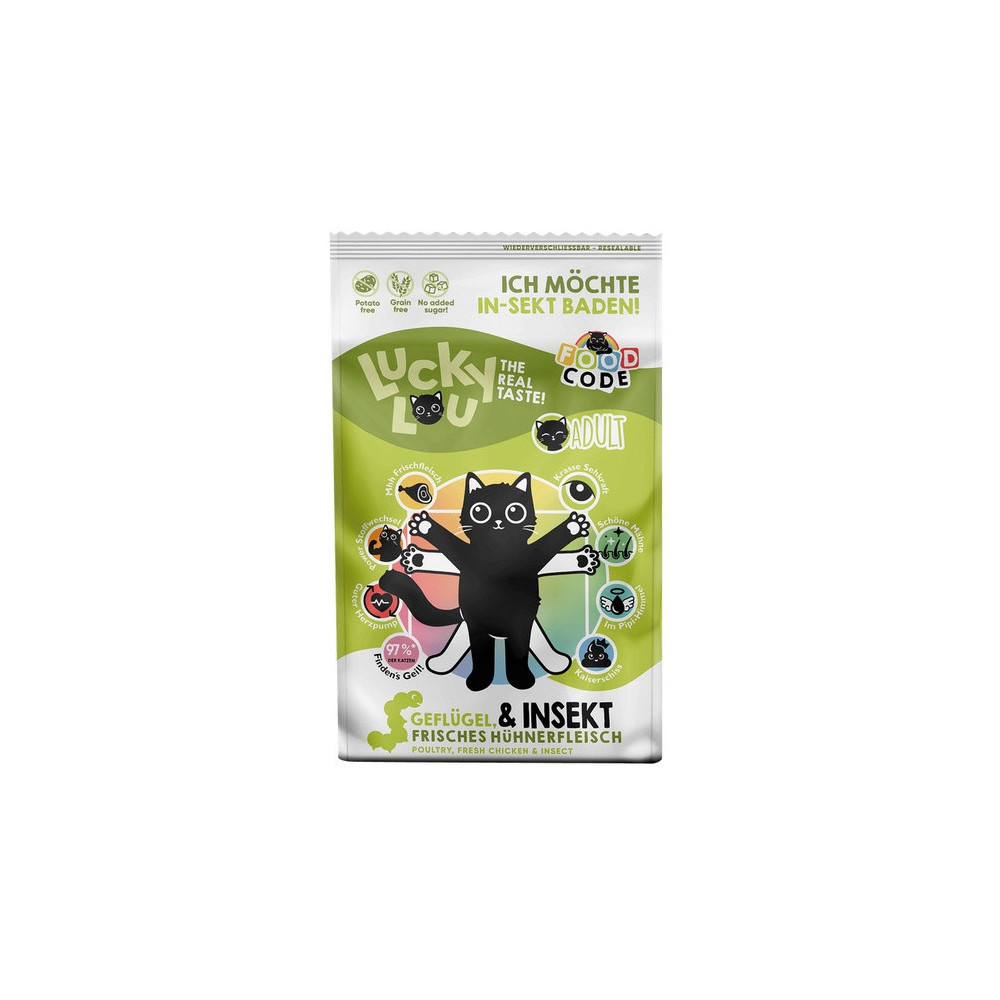 Lucky Lou Food Code Lifestage Adult Drób & Owady 750g