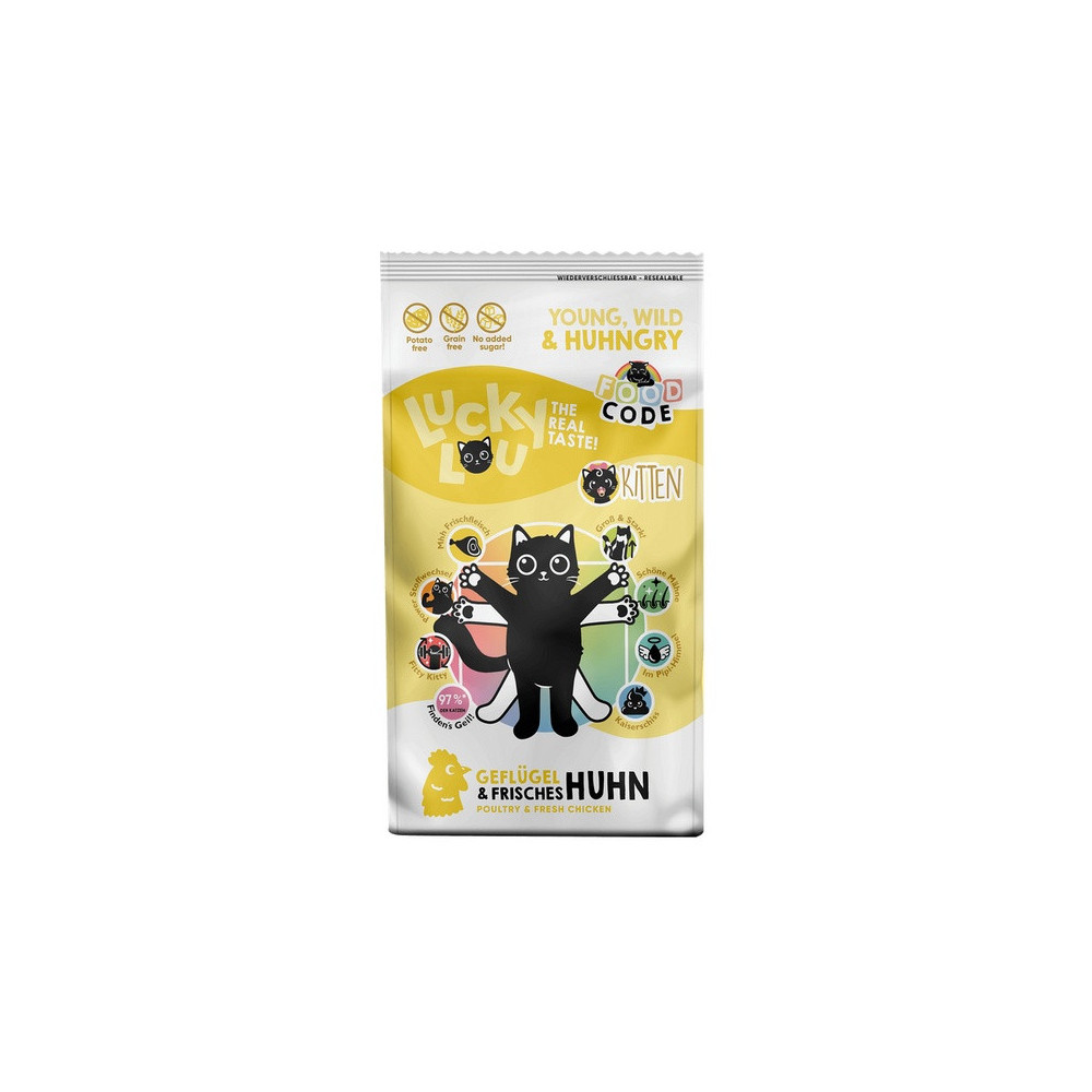 Lucky Lou Food Code Lifestage Kitten Drób & Kurczak 340g