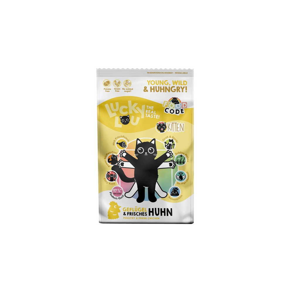 Lucky Lou Food Code Lifestage Kitten Drób & Kurczak 750g