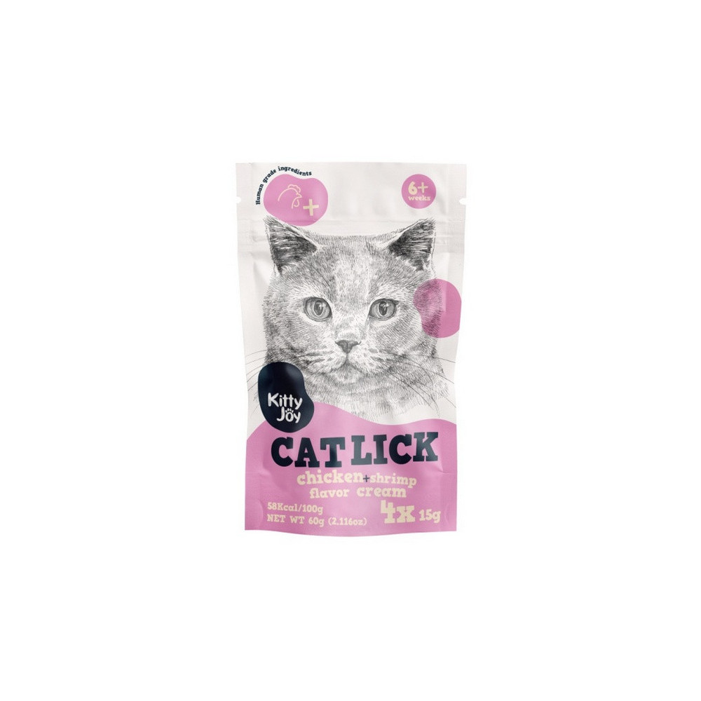 Kitty Joy Cat Lick Kurczak & Krewetki Cream 4x15g