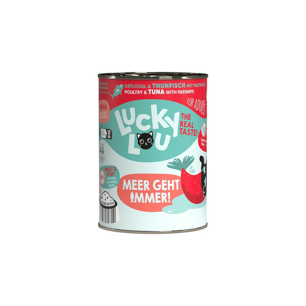 Lucky Lou Lifestage Adult Drób i tuńczyk puszka 400g
