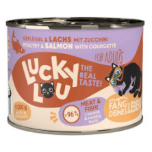 Lucky Lou Lifestage Adult Drób i łosoś puszka 200g