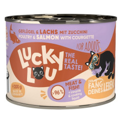 Lucky Lou Lifestage Adult Drób i łosoś puszka 200g