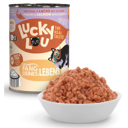 Lucky Lou Lifestage Adult Drób i łosoś puszka 400g
