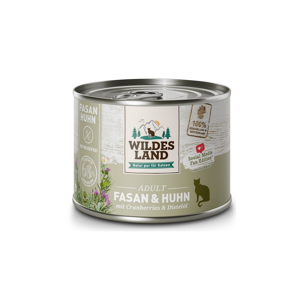 Wildes Land Cat Classic Adult Fasan & Huhn puszka 200g