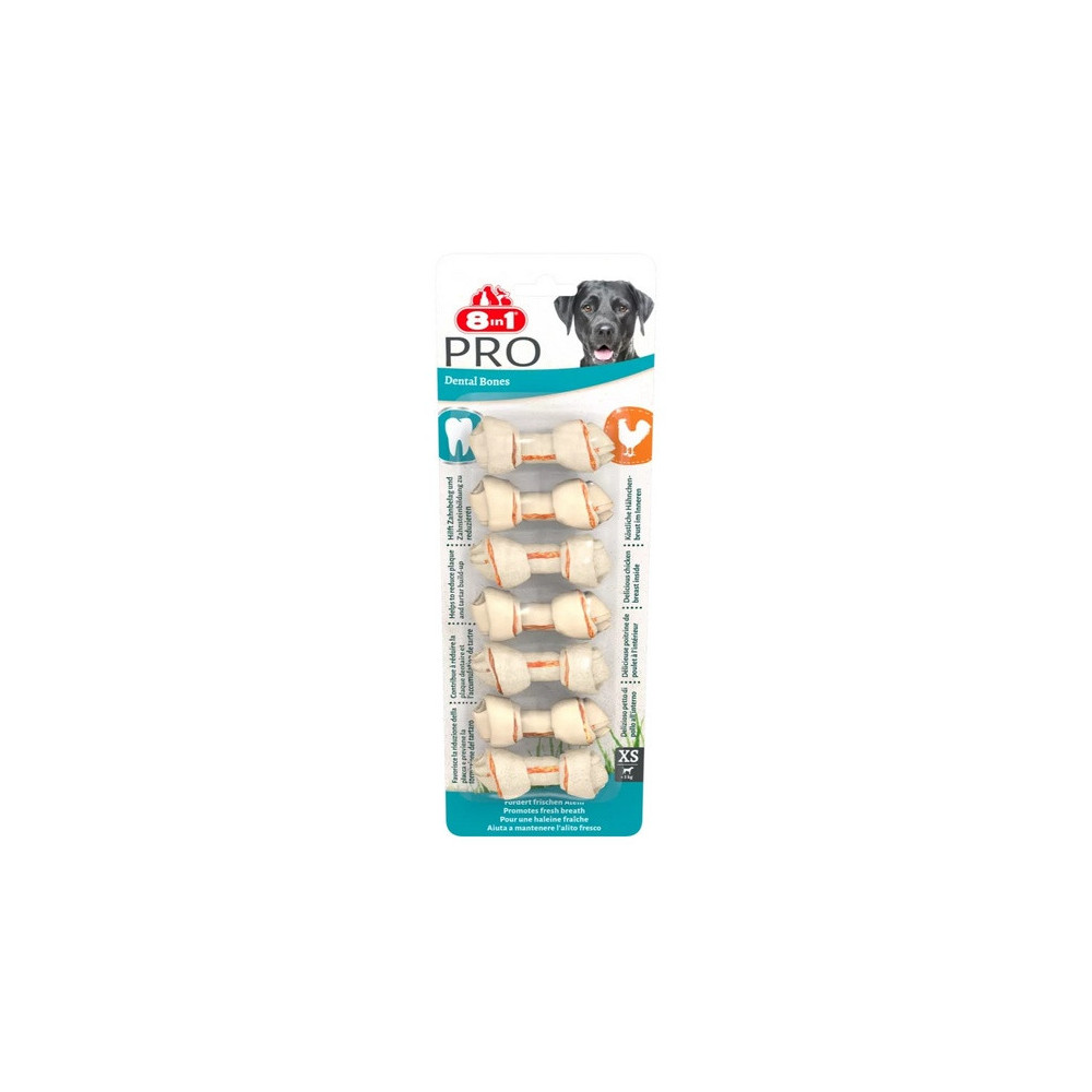 8in1 Dental Delights Bones XS 7szt