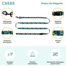 CHABA Smycz z amortyzatorem do biegania Story III M 25mm/280cm Carnival