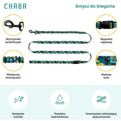 CHABA Smycz z amortyzatorem do biegania Story III L 25mm/280cm Carnival