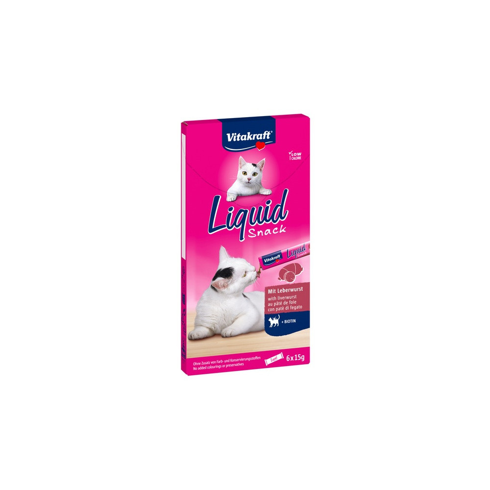 Vitakraft Cat Liquid-Snack z Wątróbka i biotyna 6x15g [58066]