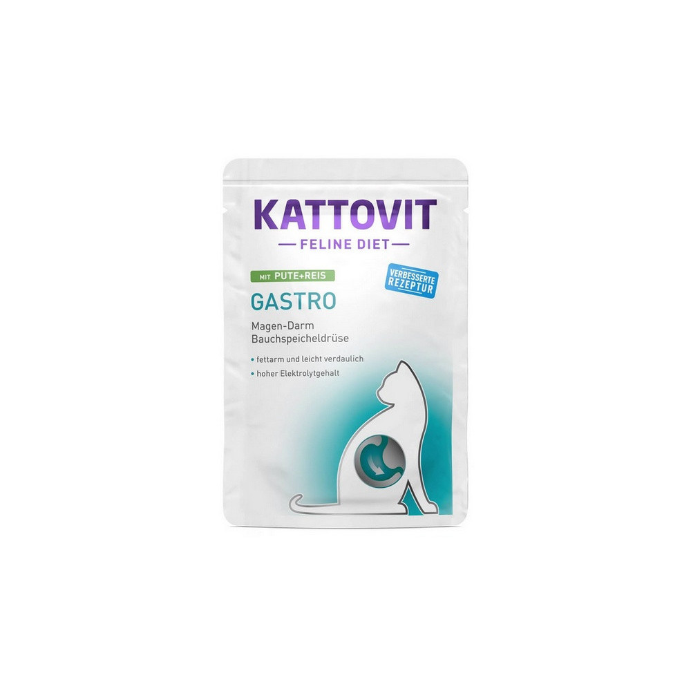 Kattovit Feline Diet Gastro indyk i ryż saszetka 85g