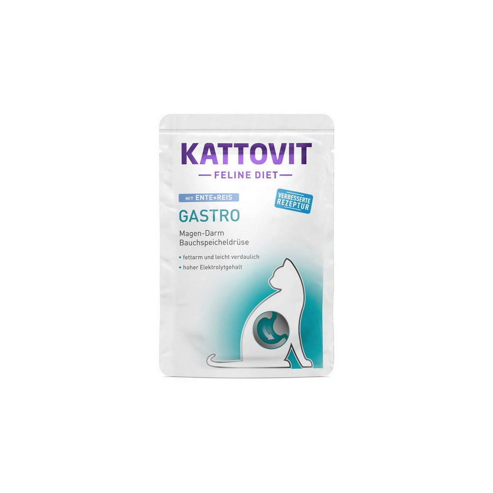 Kattovit Feline Diet Gastro kaczka i ryż saszetka 85g