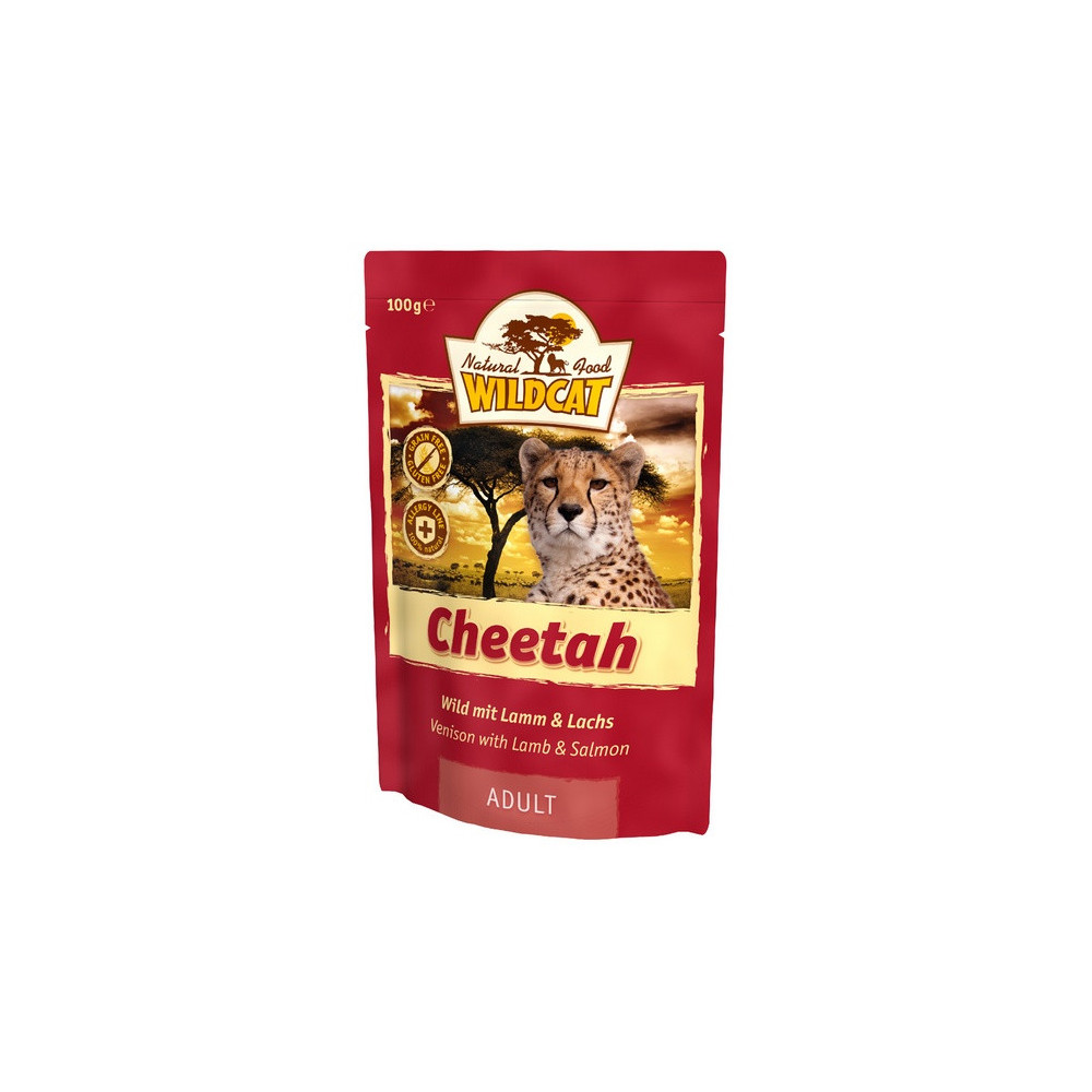 Wildcat Cheetah - dziczyzna, jagnięcina i łosoś saszetka 100g
