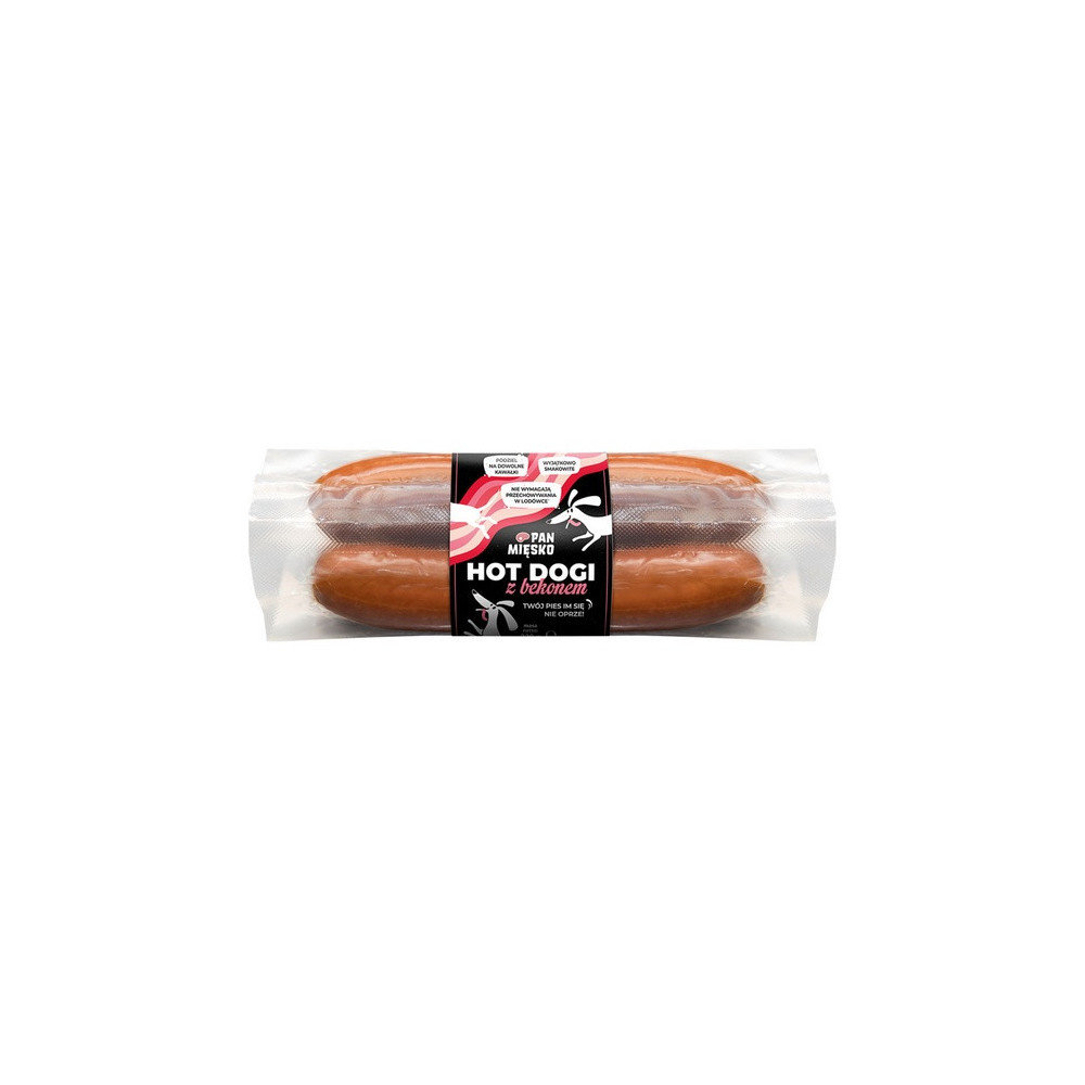 Pan Mięsko Przysmak dla psa - Hotdogi z bekonem Adult 220g