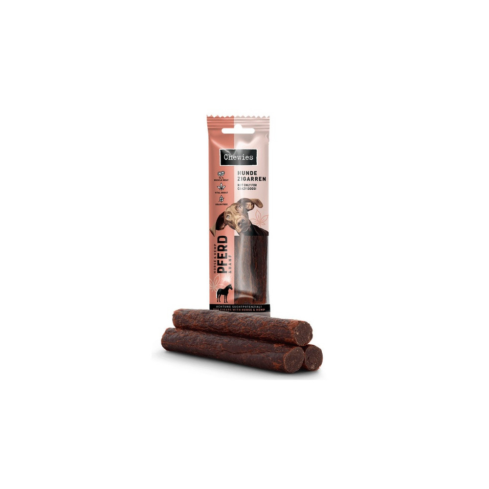 Chewies Hundezigarren Pferd & Hanf - konina & konopie 75g