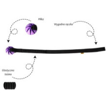 Dingo Zabawka dla psa - Szarpak Piłka z rączką bungee 6cm