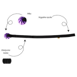 Dingo Zabawka dla psa - Szarpak Piłka z rączką bungee 6cm