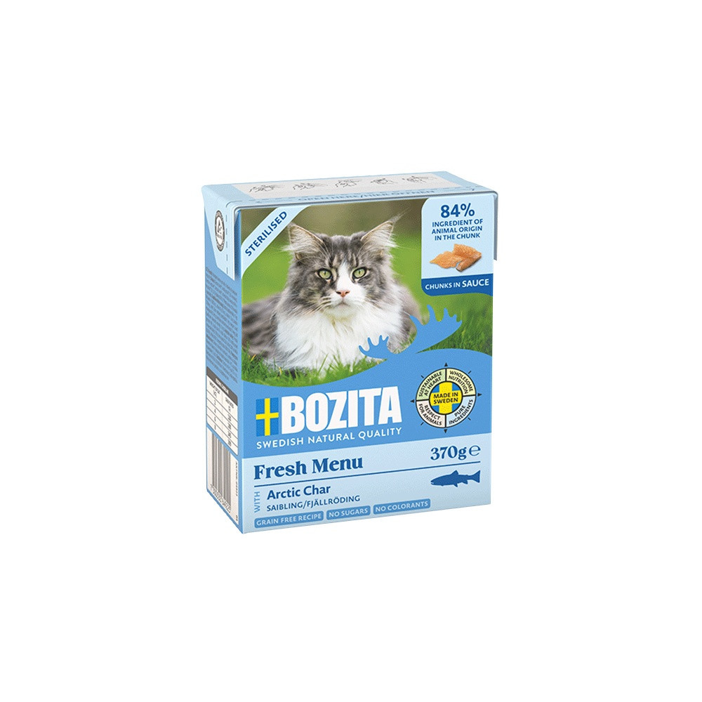 Bozita Sterilised z Pstrągiem górskim kawałki w sosie kartonik 370g