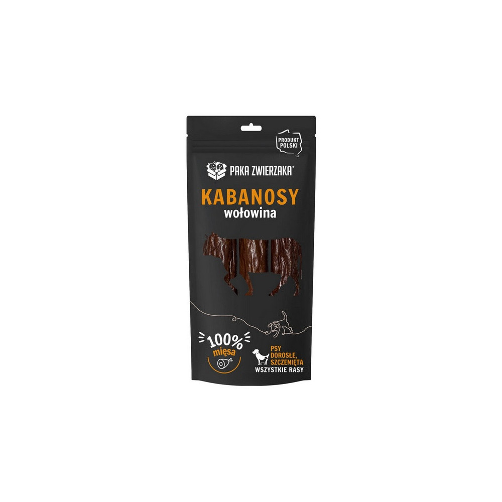 Paka Zwierzaka Kabanosy Wołowina 3szt 80g