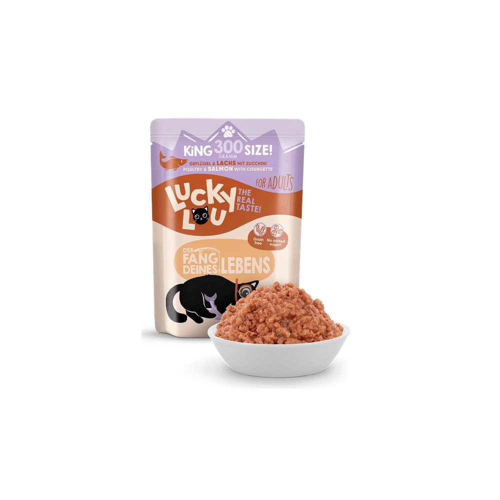 Lucky Lou Lifestage Adult Drób i łosoś saszetka 300g